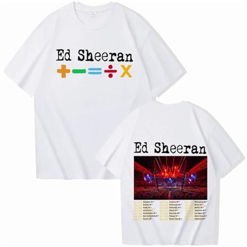 Respeto T-Shirts Ed Sheeran T-Shirts Unisex Popmusik T-Shirts Vintage Hip Hop T-Shirts Übergroße Streetwear Unisex Rundhalsausschnitt Lose T-Shirts XS-3XL-Black||XS von Respeto