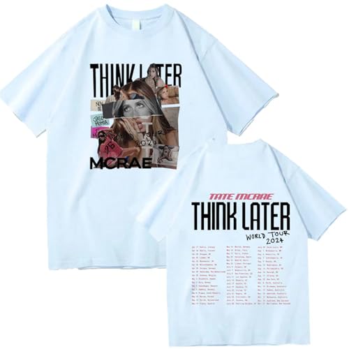 Respeto Tate McRae T-Shirt Think Later World Tour Merchandise Kurzarm Damen Herren Sommer Casual T-Shirt Baumwolle T-Shirt XS-3XL Respeto Tate McRae T-Shirt Think Later World Tour Merchandise Kurzarm Damen Herren Sommer Casual T-Shirt Baumwolle T-Shirt XS-3XL von Respeto