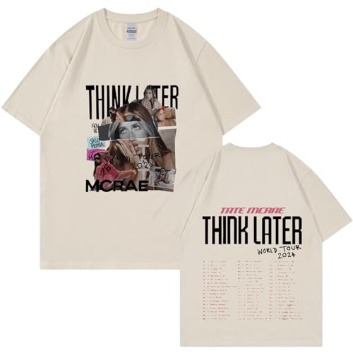 Respeto Tate McRae T-Shirt Think Later World Tour Merchandise Kurzarm Damen Herren Sommer Casual T-Shirt Baumwolle T-Shirt XS-3XL Respeto Tate McRae T-Shirt Think Later World Tour Merchandise Kurzarm Damen Herren Sommer Casual T-Shirt Baumwolle T-Shirt XS-3XL von Respeto