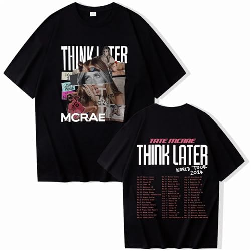 Respeto Tate McRae T-Shirt Think Later World Tour Merchandise Kurzarm Damen Herren Sommer Casual T-Shirt Baumwolle T-Shirt XS-3XL Respeto Tate McRae T-Shirt Think Later World Tour Merchandise Kurzarm Damen Herren Sommer Casual T-Shirt Baumwolle T-Shirt XS-3XL von Respeto