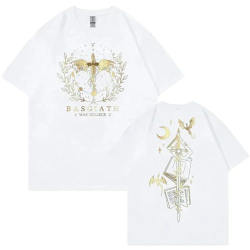 Respeto Unisex T-Shirt Fourth Wing Knight Doppelseitiges T-Shirt Für Männer Und Frauen Harajuku Retro Fashion Übergroßes Baumwoll-T-Shirt XS-3XL-Black||XS Respeto Unisex T-Shirt Fourth Wing Knight Doppelseitiges T-Shirt Für Männer Und Frauen Harajuku Retro Fashion Übergroßes Baumwoll-T-Shirt XS-3XL-Black||XS von Respeto