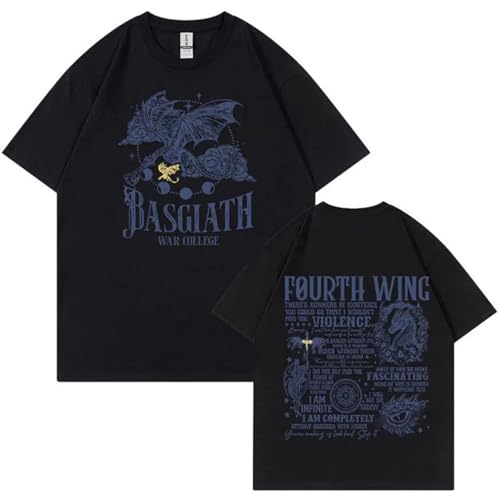 Respeto T-Shirt Baumwolle Fourth Wing Knight Grafik T-Shirt Vintage Rundhals-T-Shirt Übergroßes Herren-T-Shirt XS-3XL-Black||XS Respeto T-Shirt Baumwolle Fourth Wing Knight Grafik T-Shirt Vintage Rundhals-T-Shirt Übergroßes Herren-T-Shirt XS-3XL-Black||XS von Respeto