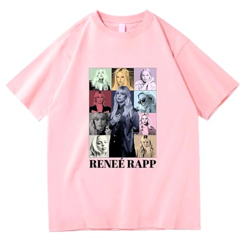 T-Shirt Baumwolle Renee Rapp T-Shirt Lustige Herren- Und Damen-Sweatshirts Retro-Baumwolloberteile Harajuku Kurzarm-T-Shirt XS-3XL-Red||3XL von Respeto