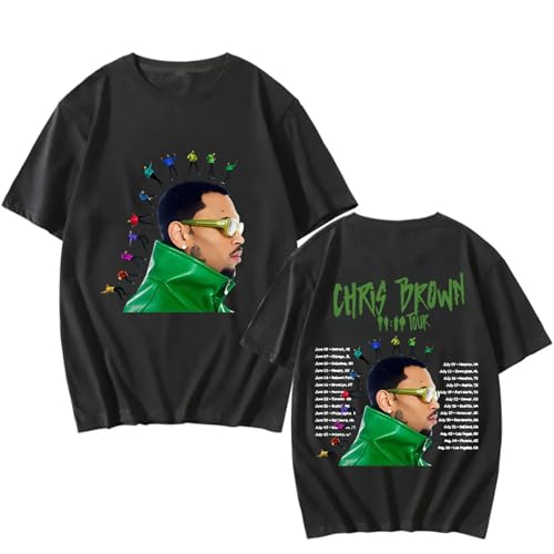 T-Shirt Chris-Brown 11:11 Tour T-Shirts Casual Sommer Hip Hop Streetwear T-Shirt Baumwolle Bequeme T-Shirts Männer/Frauen T-Shirts XS-3XL-Black||XS T-Shirt Chris-Brown 11:11 Tour T-Shirts Casual Sommer Hip Hop Streetwear T-Shirt Baumwolle Bequeme T-Shirts Männer/Frauen T-Shirts XS-3XL-Black||XS von Respeto