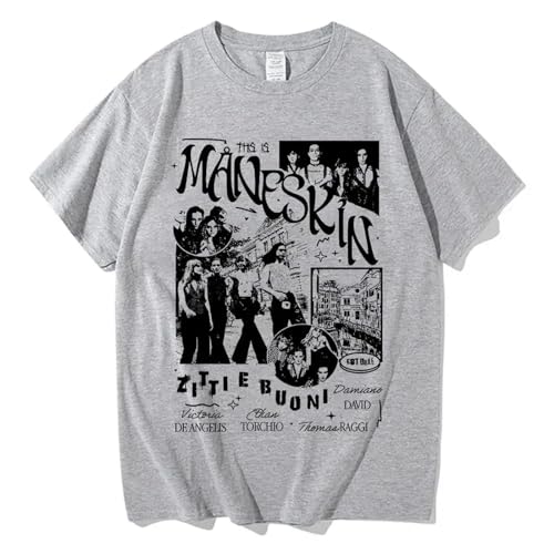 T-Shirt Rock Band Mane-Skin Bedrucktes T-Shirt Herren Retro Punk Übergroßes Kurzarm-Sweatshirt Herren Baumwoll-T-Shirt Herren Loose Street Shirt XS-3XL-Black||XS T-Shirt Rock Band Mane-Skin Bedrucktes T-Shirt Herren Retro Punk Übergroßes Kurzarm-Sweatshirt Herren Baumwoll-T-Shirt Herren Loose Street Shirt XS-3XL-Black||XS von Respeto