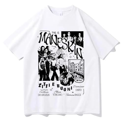 T-Shirt Rock Band Mane-Skin Bedrucktes T-Shirt Herren Retro Punk Übergroßes Kurzarm-Sweatshirt Herren Baumwoll-T-Shirt Herren Loose Street Shirt XS-3XL-Black||XS T-Shirt Rock Band Mane-Skin Bedrucktes T-Shirt Herren Retro Punk Übergroßes Kurzarm-Sweatshirt Herren Baumwoll-T-Shirt Herren Loose Street Shirt XS-3XL-Black||XS von Respeto