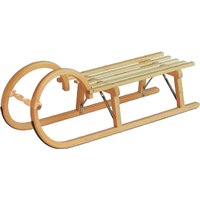 Ress Hörnerrodel Lattensitz Holzschlitten hellbraun 100 cm Ress Hörnerrodel Lattensitz Holzschlitten hellbraun 100 cm von Ress