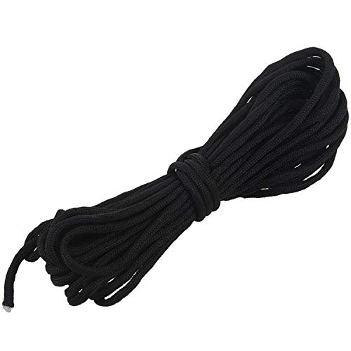 Restikiant Paracord 550 Parachute Rope 7 Core Strang Zum Klettern Camping Buckle Rope Black 25Ft von Restikiant