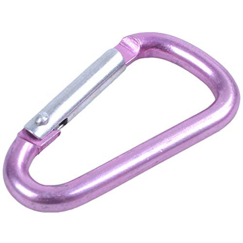 Restikiant Rosa Aluminium-Legierung D-Shape Federbelastet Verschluss Karabiner von Restikiant