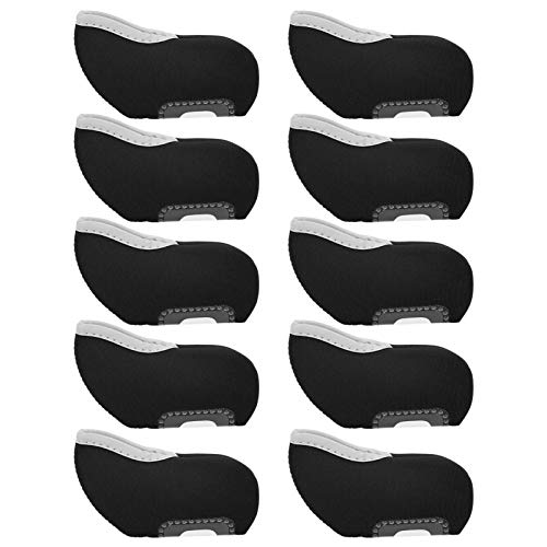 10Pcs Golf Putter Head Cover Iron Club See Through Window Covers Putter Protector (Black) von Restokki