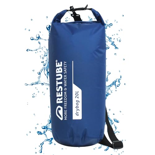 Restube Wasserdichter Drybag – Premium-Qualität für ultimativen Schutz | Vielseitig und geräumig | Ideal für Reisen, Wandern, Wasseraktivitäten | 100% wasserdicht und langlebig - [20L] von Restube