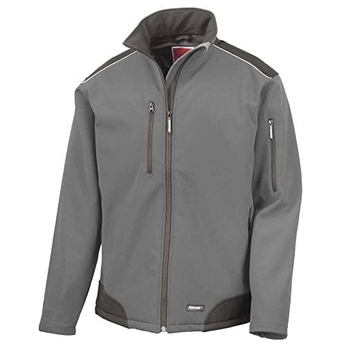 Ergebnis r124 a Ripstop Softshell Workwear Jacke Small grau/schwarz Ergebnis r124 a Ripstop Softshell Workwear Jacke Small grau/schwarz von Result