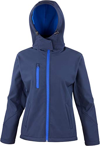 Ergebnis r230 F Core TX Performance Hooded Softshell Jacket, Unisex, R230F, Marineblau/Königsblau, Large/Size 14 von Result