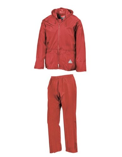 Regenanzug ( Jacke und Hose), absolut wasserdicht ,red, XL XL,Red von Result