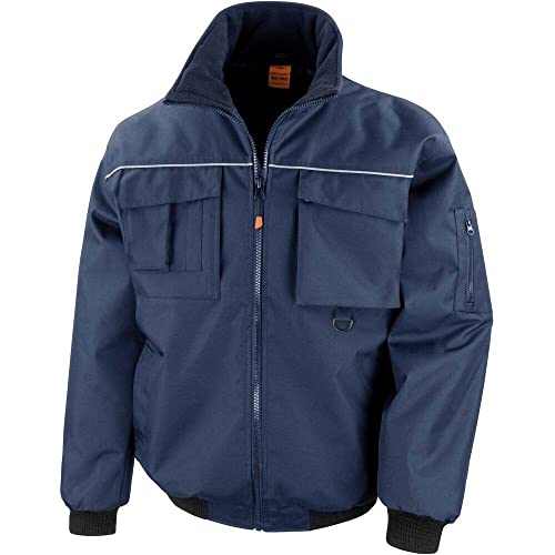 Result Ergebnis Unisex R300 X Work-Guard Pilot Jacke Large Schwarz Small Marineblau von Result