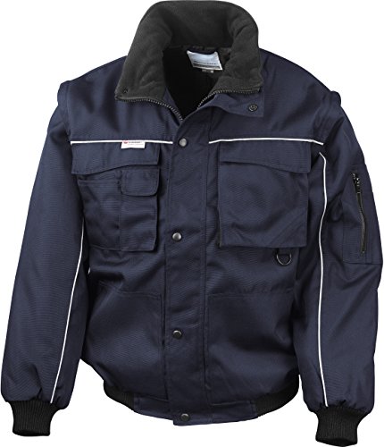 Result Ergebnis re71 a Work-Guard Zip Sleeve schwere Pilot Jacke Small Navy/Navy von Result