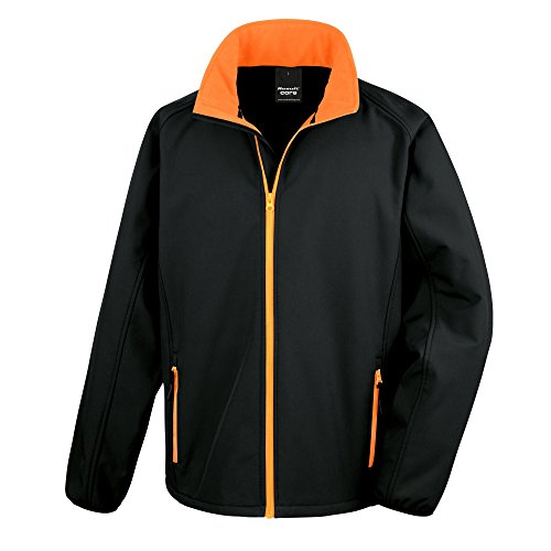 Result R231m Bedruckbare Softshell-Jacke Größe L schwarz/orange von Result