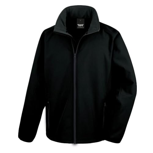 Result R231m Bedruckbare Softshell-Jacke Größe L schwarz/schwarz von Result