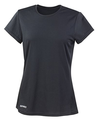 Spiro Damen Quick Dry Super Soft Short Sleeve T-Shirt, schwarz, Medium Spiro Damen Quick Dry Super Soft Short Sleeve T-Shirt, schwarz, Medium von Result