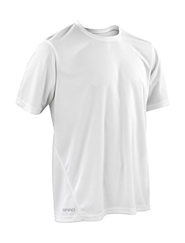 Spiro Schnell trocknendes, wasserdichtes, kurzärmeliges T-Shirt für Herren. XL weiß von Result