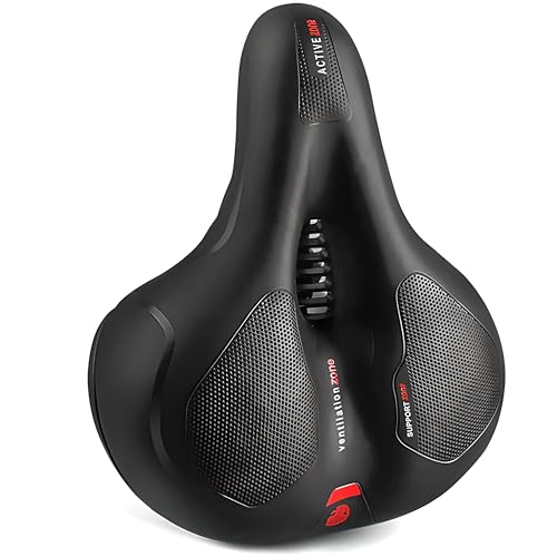 Retoo Fahrradsattel, Gel Fahrradsitz, breiter, weicher, komfortabel atmungsaktiv stoßdämpfend, Ergonomisch Fahrrad Sattel mit wasserdichte Abdeckung Retoo Fahrradsattel, Gel Fahrradsitz, breiter, weicher, komfortabel atmungsaktiv stoßdämpfend, Ergonomisch Fahrrad Sattel mit wasserdichte Abdeckung von Retoo