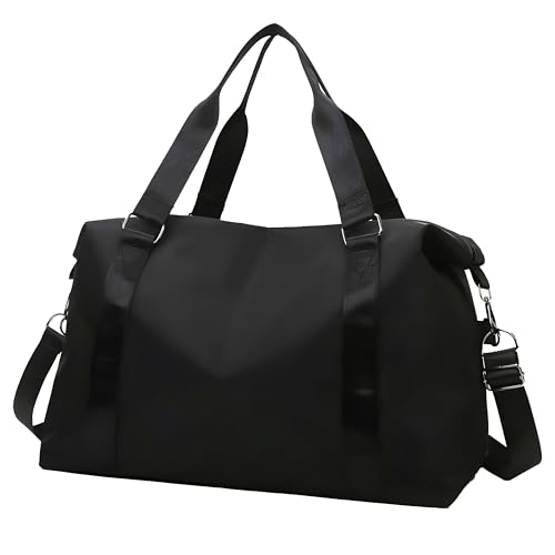 Retoo Reisetasche Sporttasche Handgepäck Faltbare Tasche 60x33x20 cm Trainingstasche Schwimmtasche Fitnesstasche für Reise Gym Übernachtungstasche Sportbeutel Damen Herren 20L Schwarz Retoo Reisetasche Sporttasche Handgepäck Faltbare Tasche 60x33x20 cm Trainingstasche Schwimmtasche Fitnesstasche für Reise Gym Übernachtungstasche Sportbeutel Damen Herren 20L Schwarz von Retoo