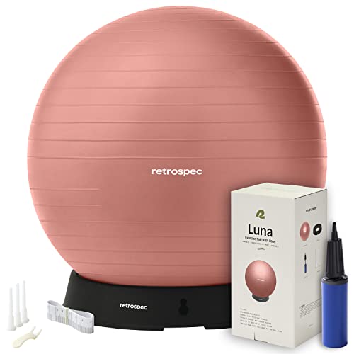 Retrospec Luna Gymnastikball – 55, 65 oder 75 cm Yoga-Ball für Workouts, Stabilität, Schwangerschaft – Swish Balance Ball mit Pumpe und Basis für Büro und Zuhause Retrospec Luna Gymnastikball – 55, 65 oder 75 cm Yoga-Ball für Workouts, Stabilität, Schwangerschaft – Swish Balance Ball mit Pumpe und Basis für Büro und Zuhause von Retrospec