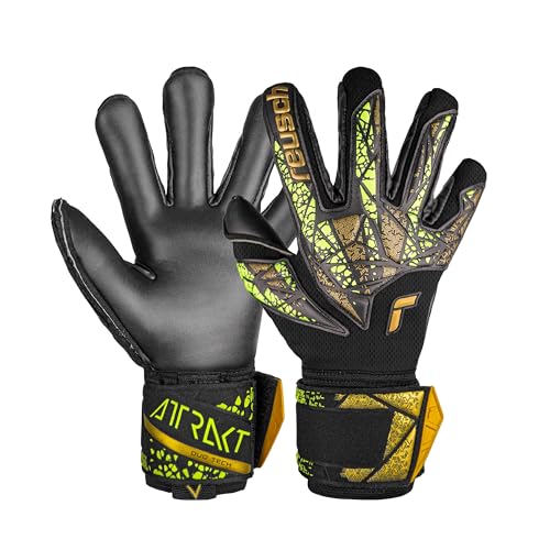 Reusch Attrakt Duo Finger Support griffige, schützende Torwarthandschuhe Fußballhandschuhe für Erwachsene für Männer Frauen mit Fingerprotektion für alle Wetterbedingungen und Spielfeldoberflächen Reusch Attrakt Duo Finger Support griffige, schützende Torwarthandschuhe Fußballhandschuhe für Erwachsene für Männer Frauen mit Fingerprotektion für alle Wetterbedingungen und Spielfeldoberflächen von Reusch
