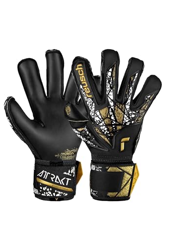 Reusch Attrakt Gold X Evolution Cut Finger Support Torwarthandschuhe für Erwachsene mit Evolution Cut und Fingerschutz, 8.5 von Reusch