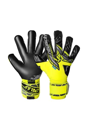 Reusch Attrakt Gold X Evolution griffige und atmungsaktive Torwarthandschuhe Fußballhandschuhe für Erwachsene für Männer und Frauen geeignet für alle Wetterbedingungen und Spielfeldoberflächen von Reusch