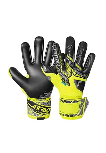Reusch Attrakt Gold X NC griffige und atmungsaktive Torwarthandschuhe Fußballhandschuhe für Erwachsene für Männer und Frauen geeignet für alle Wetterbedingungen und Spielfeldoberflächen Reusch Attrakt Gold X NC griffige und atmungsaktive Torwarthandschuhe Fußballhandschuhe für Erwachsene für Männer und Frauen geeignet für alle Wetterbedingungen und Spielfeldoberflächen von Reusch