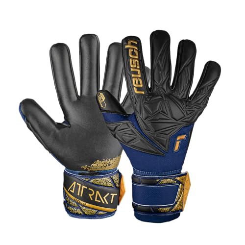 REUSCH Attrakt NC Torwarthandschuhe für Erwachsene, Unisex, 4411 Premium Blue/Gold/Schwarz, 8 REUSCH Attrakt NC Torwarthandschuhe für Erwachsene, Unisex, 4411 Premium Blue/Gold/Schwarz, 8 von REUSCH
