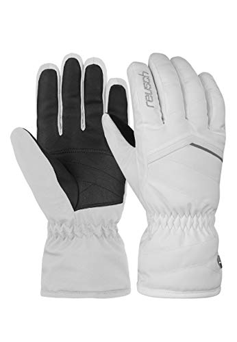 Reusch Damen Fingerhandschuh Marisa mit Langer Stulpe White/Silver, 7 von Reusch