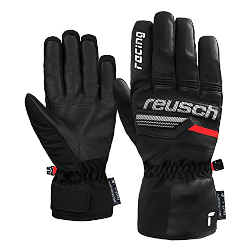 Reusch Herren Handschuhe Winterhandschuhe Ski Race VC R-TEX® XT, Farbe:Schwarz, Artikel:-7810 black/white/fluo red, Größe:10.5 von Reusch