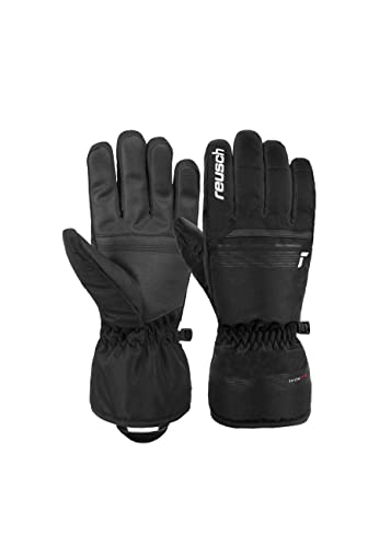 Reusch Herren Snow King Garantiert Winddichte und Extra Atmungsaktive Skihandschuhe Softshellhandschuhe Schneehandschuhe Winter-Handschuhe, 7, Schwarz / Weiß von Reusch