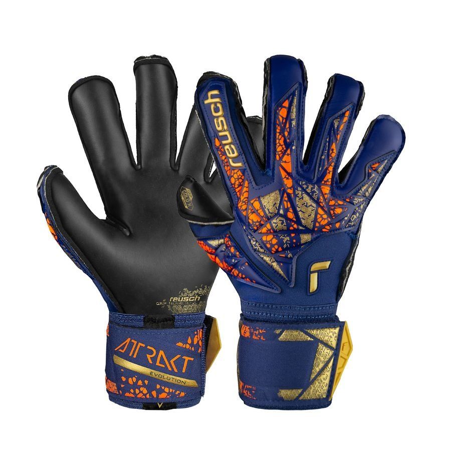 Reusch Torwarthandschuhe Attrakt Gold X Evolution Night Spark - Blau/Gold/Schwarz von Reusch