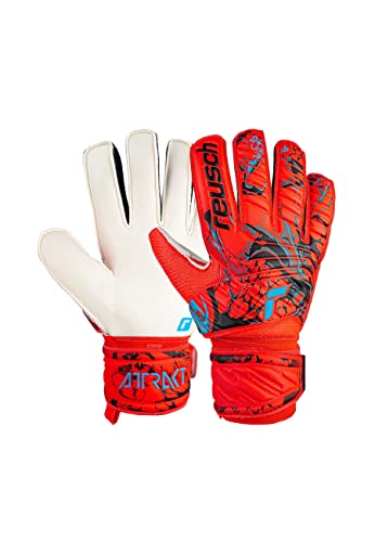 Reusch Torwarthandschuhe Attrakt Solid mit gutem Grip und Außennaht Schnitt, 8.5, rot/blau von Reusch