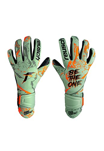 Reusch Torwarthandschuhe Pure Contact Fusion mit hervorragendem Grip und Innennaht Schnitt, 10.5, grün/orange von Reusch