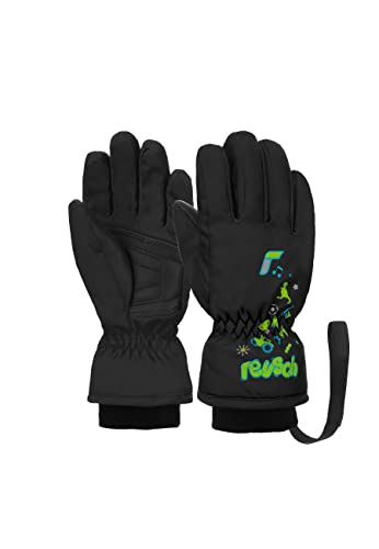 Reusch Unisex Baby Kids Angenehm Warme und Winddichte Skihandschuhe Alltagshandschuhe Babyhandschuhe Schnee Schlittenfahren Winter-Handschuhe, Schwarz, IV von Reusch