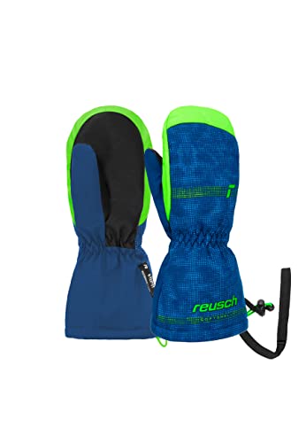 Reusch ‎ Unisex Baby wasserdichte Membran, Warme Skihandschuhe Alltagshandschuhe Schnee Schlittenfahren Babyhandschuhe Winter-Handschuhe Winterhandschuhe, 4507 surf The Web/Green Gecko, II von Reusch