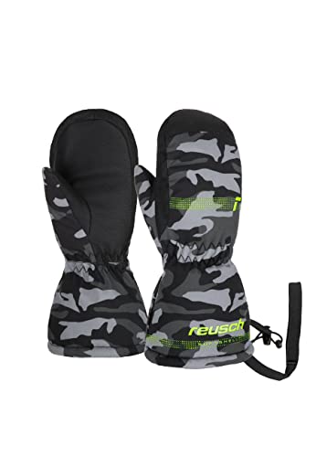 Reusch Unisex Baby wasserdichte Membran, Warme Skihandschuhe Alltagshandschuhe Schnee Schlittenfahren Babyhandschuhe Winter-Handschuhe Winterhandschuhe, 7696 Black/Grey Camou, V Reusch Unisex Baby wasserdichte Membran, Warme Skihandschuhe Alltagshandschuhe Schnee Schlittenfahren Babyhandschuhe Winter-Handschuhe Winterhandschuhe, 7696 Black/Grey Camou, V von Reusch
