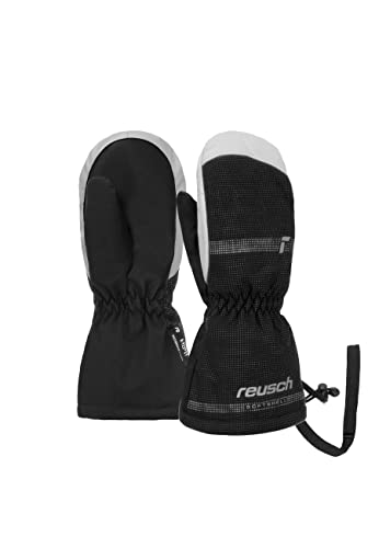 Reusch ‎ Unisex Baby wasserdichte Membran, Warme Skihandschuhe Alltagshandschuhe Schnee Schlittenfahren Babyhandschuhe Winter-Handschuhe Winterhandschuhe, 7070 Black/Reflective, IV von Reusch