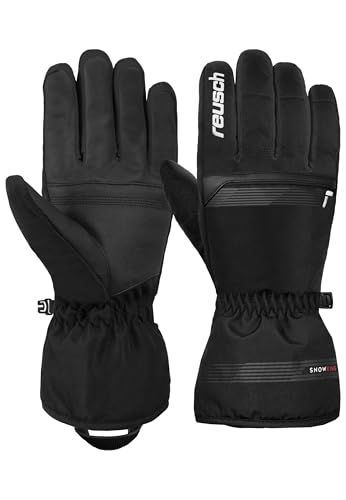 Reusch Unisex Snow King garantiert Winddichte und extra atmungsaktive Skihandschuhe Softshellhandschuhe Schneehandschuhe Winter-Handschuhe für Damen und Herren, 9, schwarz-weiß von Reusch