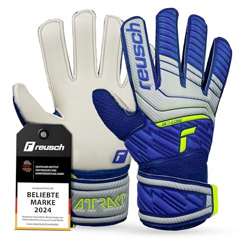 Reusch Unisex Torwarthandschuhe Attrakt Solid Junior vapor gray/deep blue 6 Reusch Unisex Torwarthandschuhe Attrakt Solid Junior vapor gray/deep blue 6 von Reusch