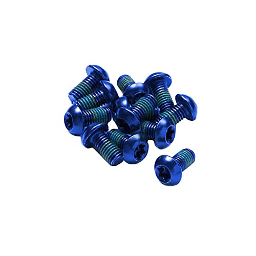 Reverse Bremsscheiben Befestigungs- Schrauben-Set 12 Stück M5x10mm blau von Reverse
