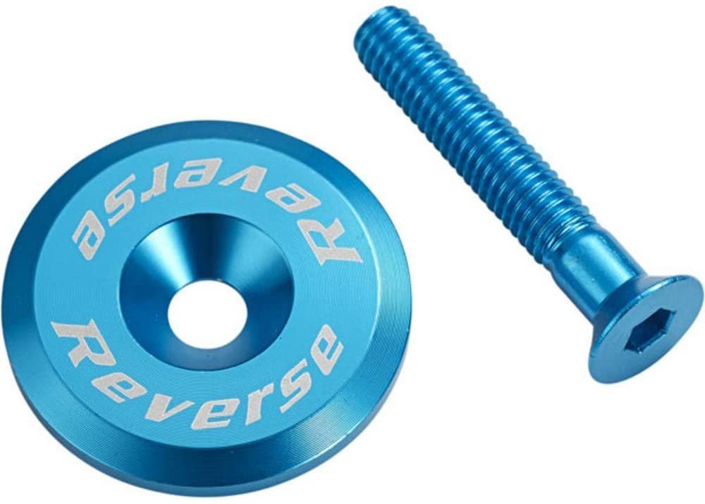 Reverse Fahrradlenker Reverse Alu Steuersatzkappe + Alu Schraube M6x32 hell blau Reverse Fahrradlenker Reverse Alu Steuersatzkappe + Alu Schraube M6x32 hell blau von Reverse