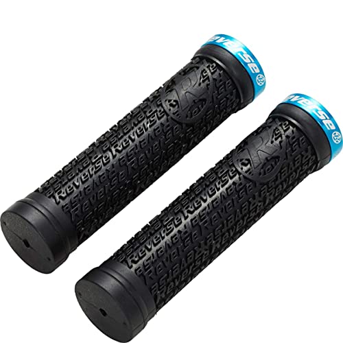 Reverse Stamp Single Lock-On Fahrrad Griffe schwarz/blau Reverse Stamp Single Lock-On Fahrrad Griffe schwarz/blau von Reverse