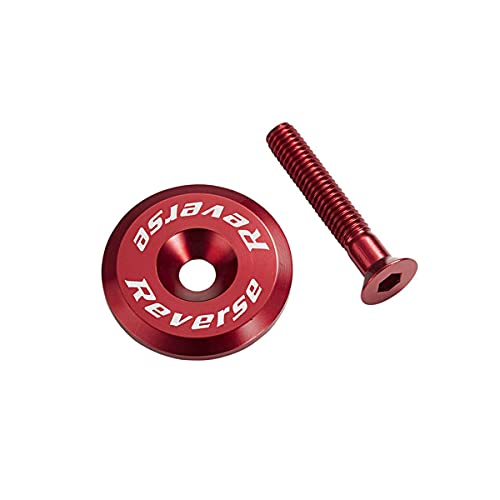 Reverse Steuersatzkappe Alu mit Schraube rot Reverse Steuersatzkappe Alu mit Schraube rot von Reverse