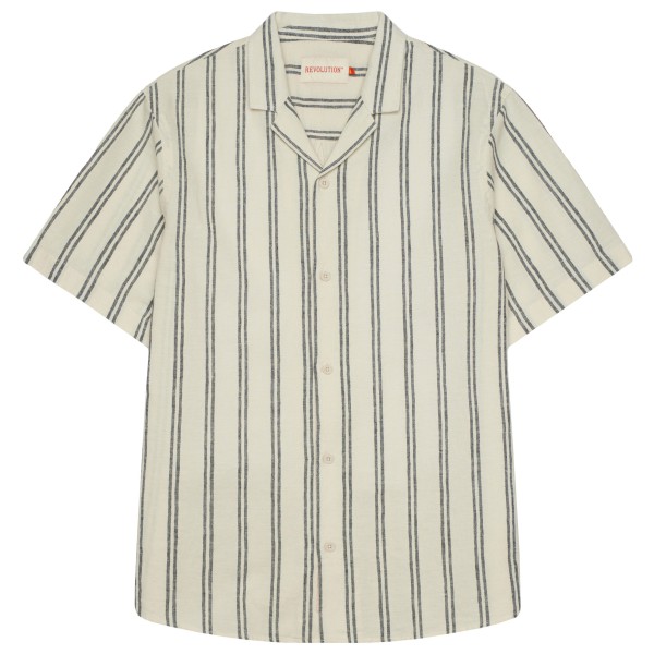 Revolution - Short-Sleeved Cuban Cotton Linen Shirt - Hemd Gr S beige von Revolution