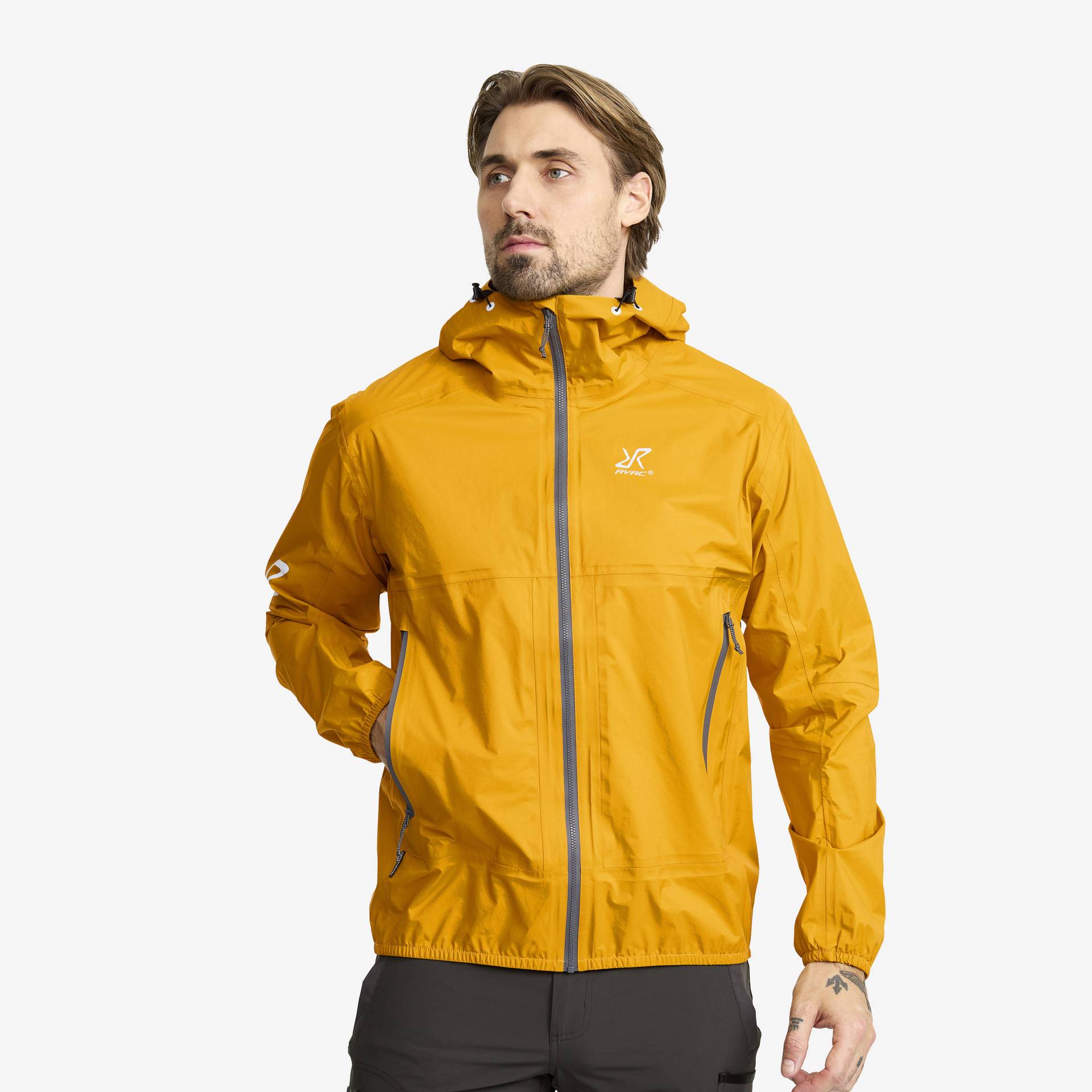 Arcade 3L Lightweight Jacket Herren Golden Yellow, Größe:S - Outdoorjacke, Regenjacke & Softshelljacke von RevolutionRace